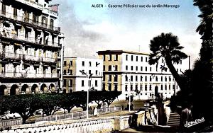ALGER - CASERNE PELISSIER - VUE DU JARDIN MARENGO